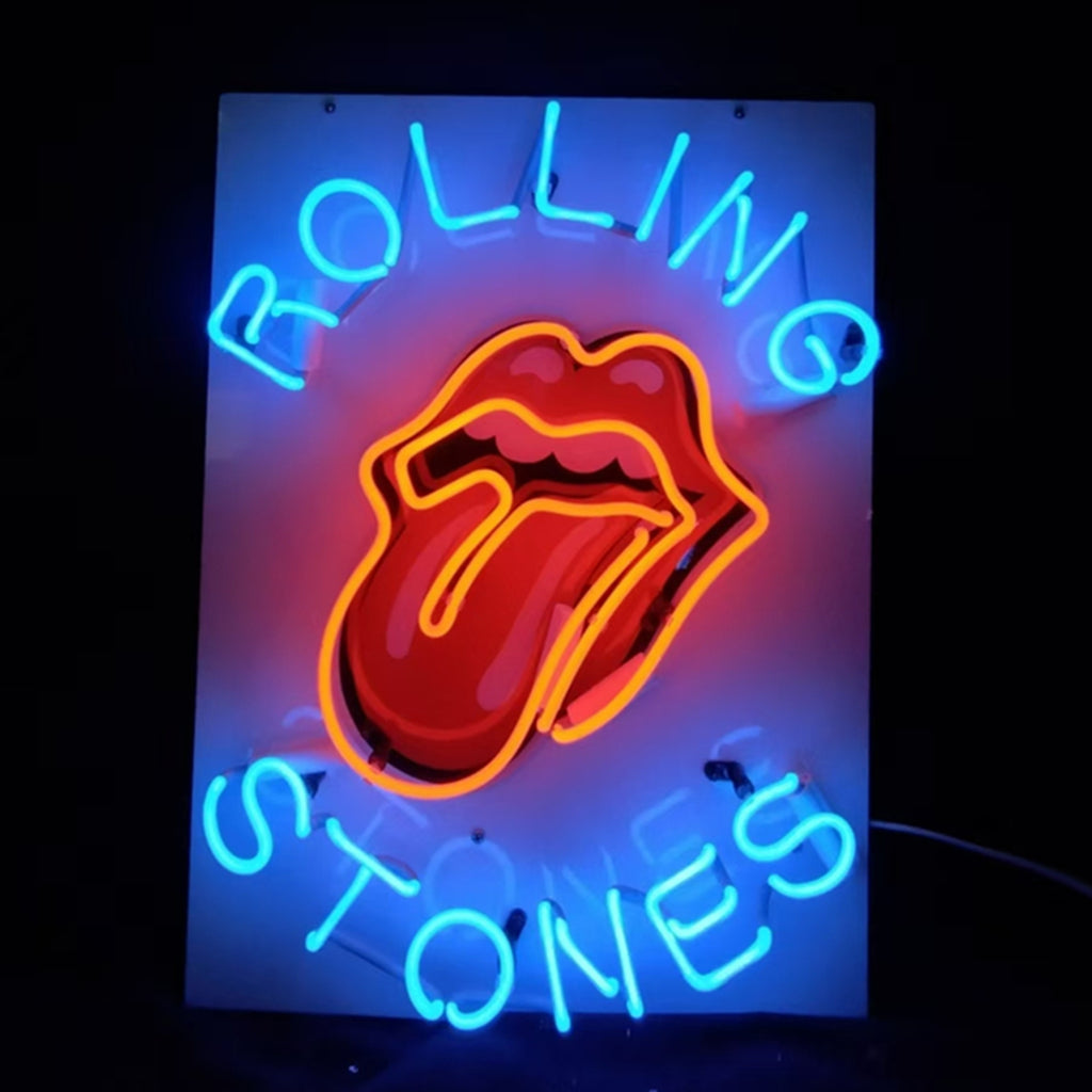 Rolling Stones Rock Roll Band Logo Neon Signs Light Neon Signs Land