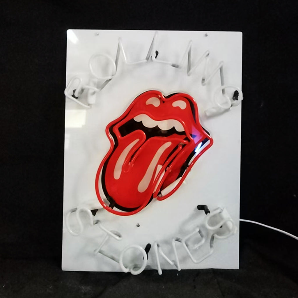 Rolling Stones Rock Roll Band Logo Neon Signs Light Neon Signs Land