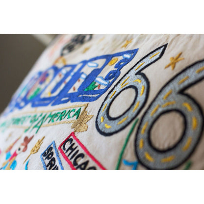 Route 66 Hand-Embroidered Pillow Quirks!