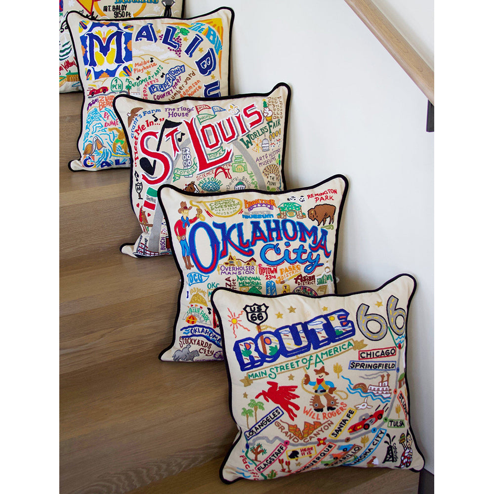 Route 66 Hand-Embroidered Pillow Quirks!