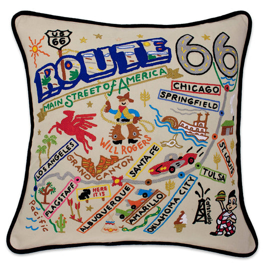 Route 66 Hand-Embroidered Pillow Quirks!