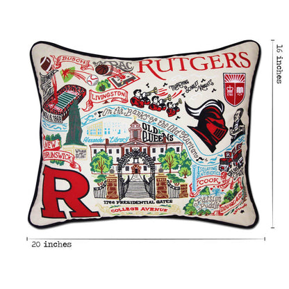 Rutgers University Collegiate Embroidered Pillow by CatStudio Quirks!