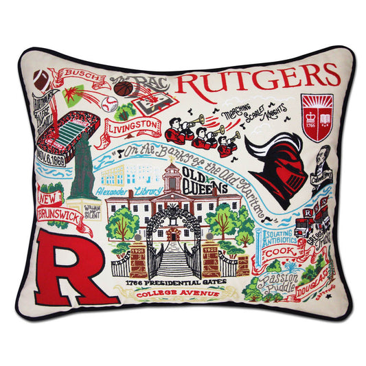 Rutgers University Collegiate Embroidered Pillow by CatStudio Quirks!