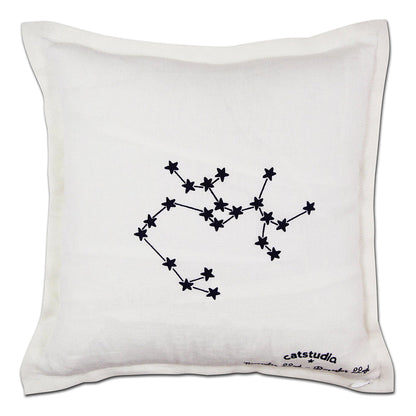 Sagittarius Astrology Hand-Embroidered Pillow by Cat Studio Quirks!