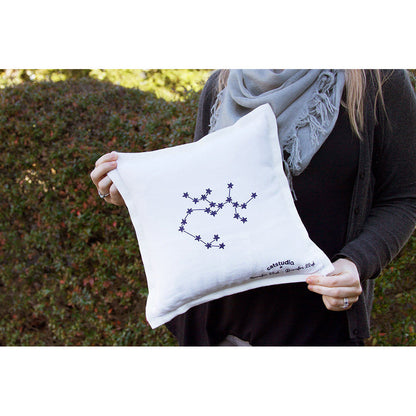 Sagittarius Astrology Hand-Embroidered Pillow by Cat Studio Quirks!