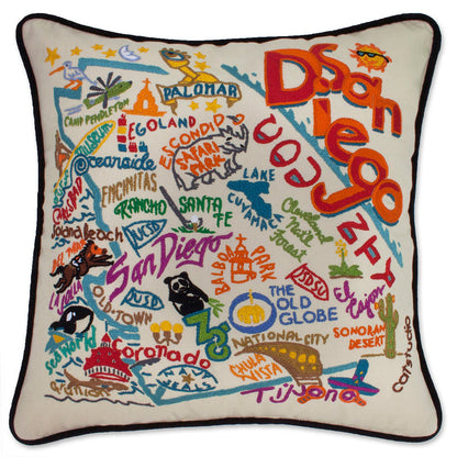 San Diego, CA Hand-Embroidered Pillow Quirks!