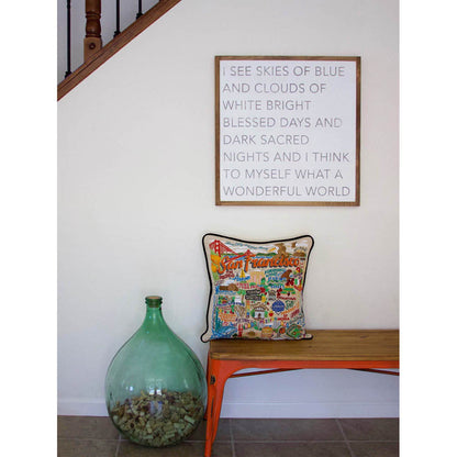 San Francisco City Hand-Embroidered Pillow by CatStudio Quirks!