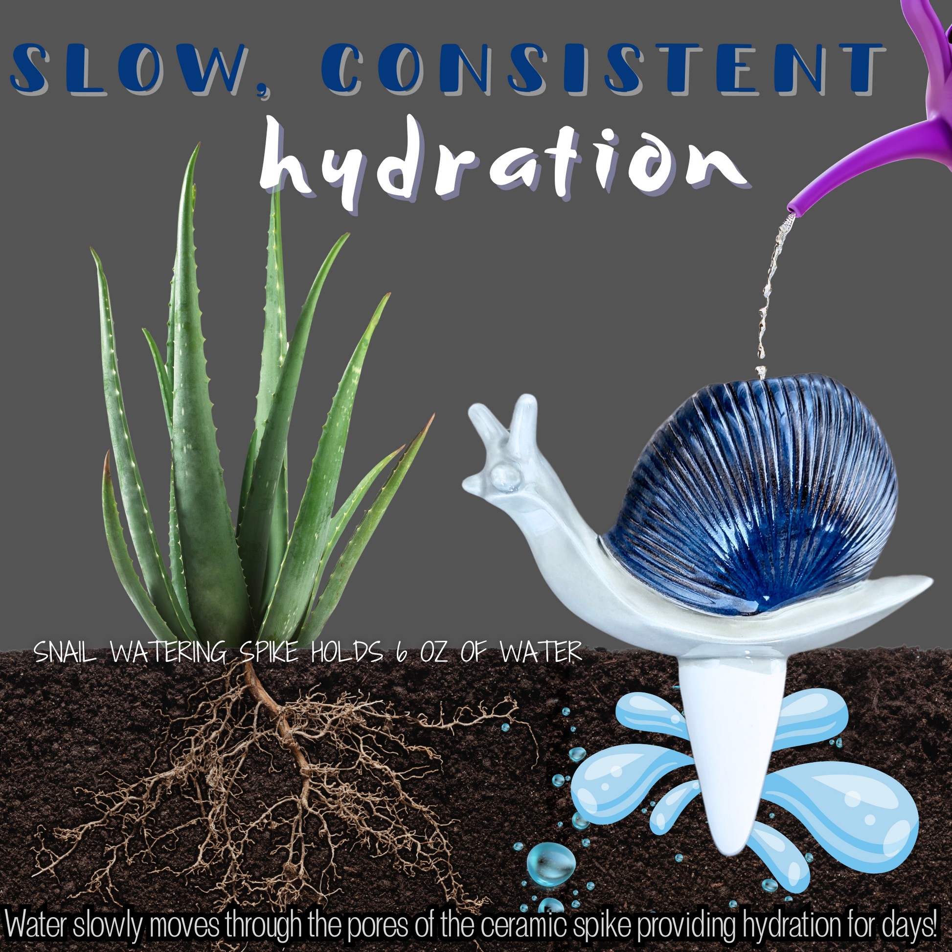 Snail Watering Spike Mountain Mudworks