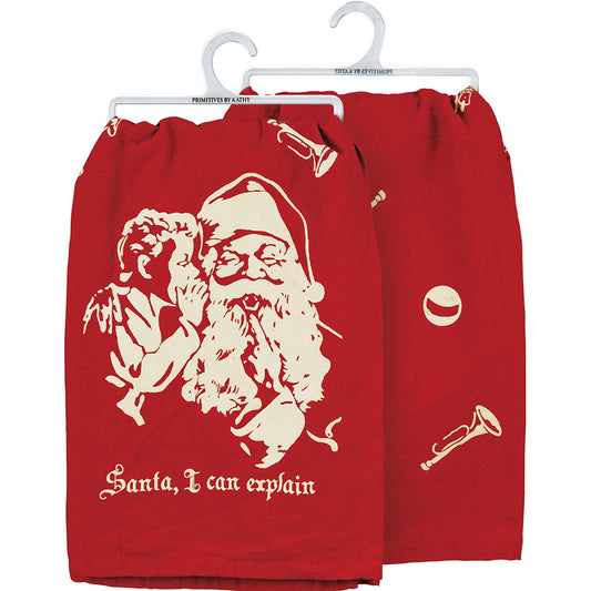 Santa I Can Explain Kitchen Towel Quirks!