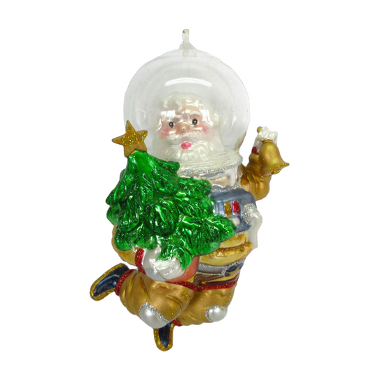 Santa in Space Suit Ornament by December Diamonds Quirks!