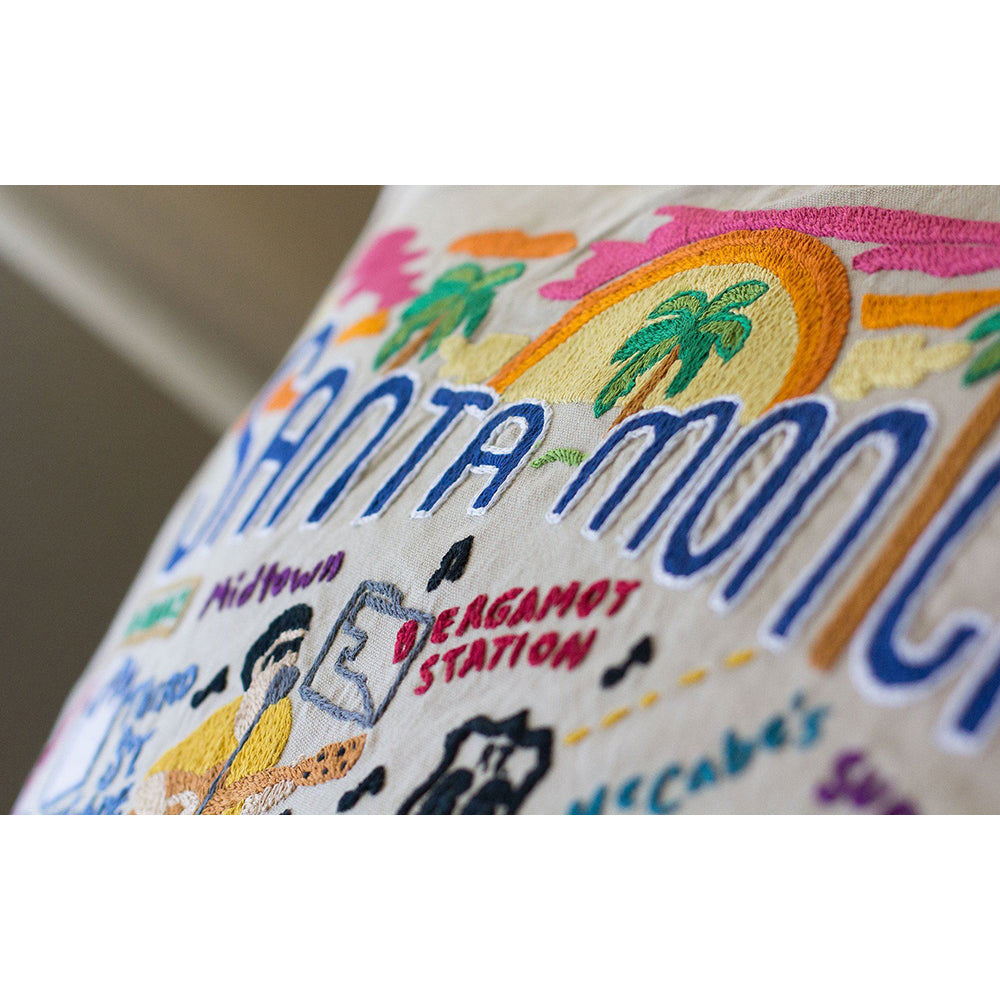 Santa Monica, CA Hand-Embroidered Pillow Quirks!