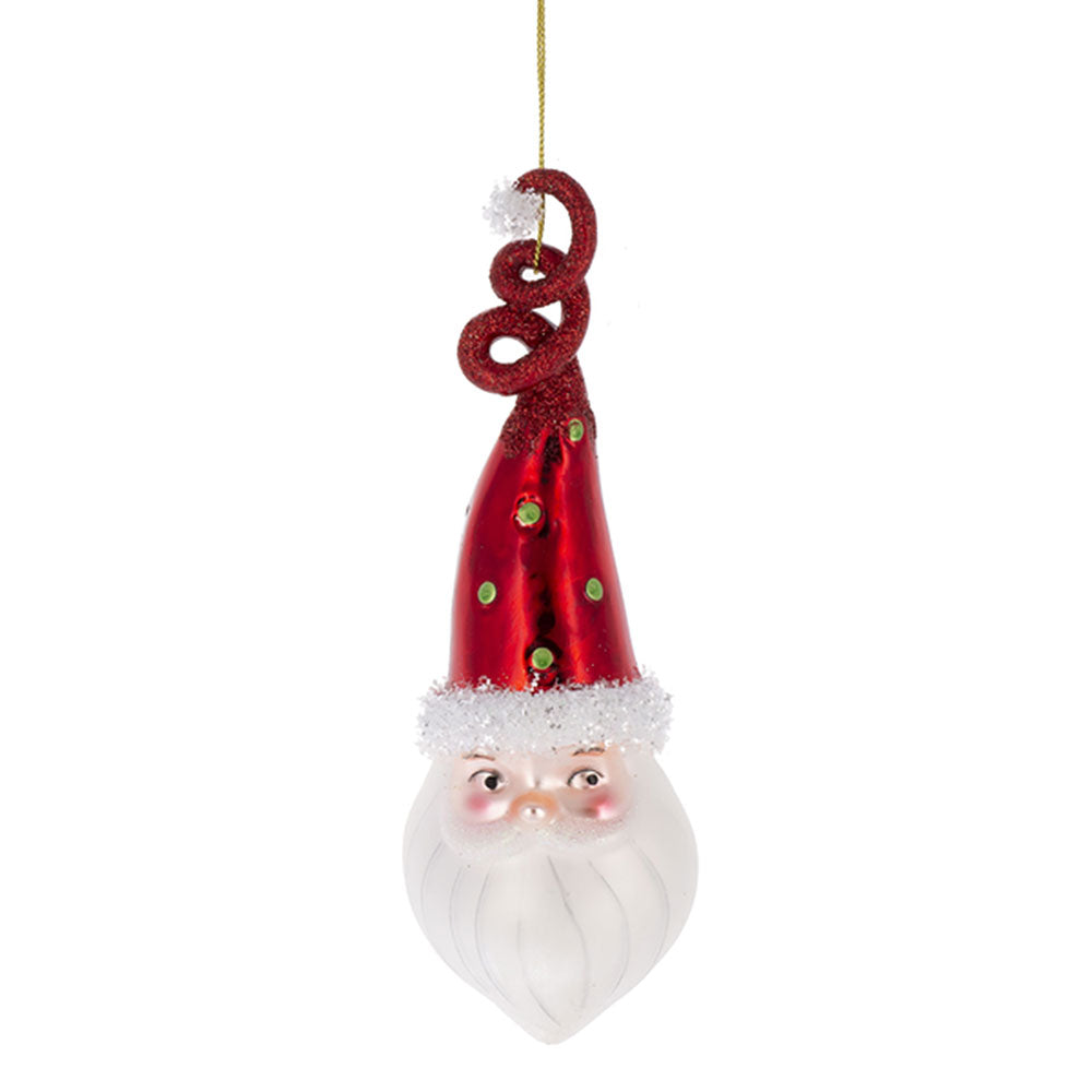 Vintage Santa Reflector Glass Ornaments Set of 3 Quirks!