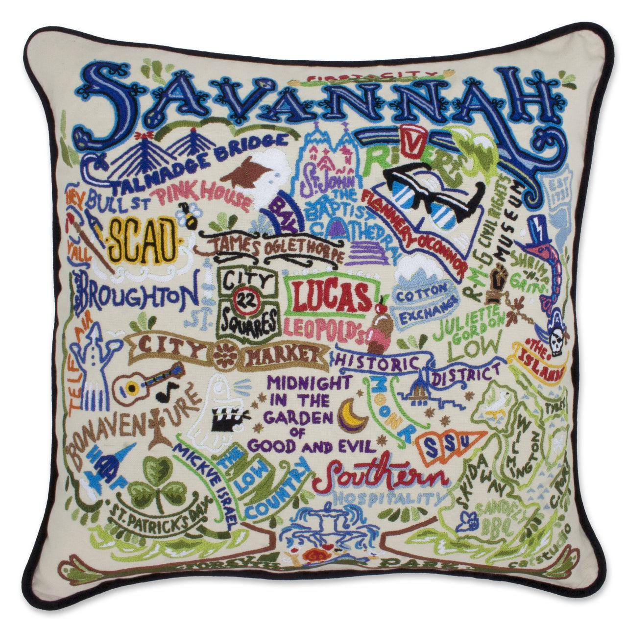 Savannah, GA Hand-Embroidered Pillow Quirks!