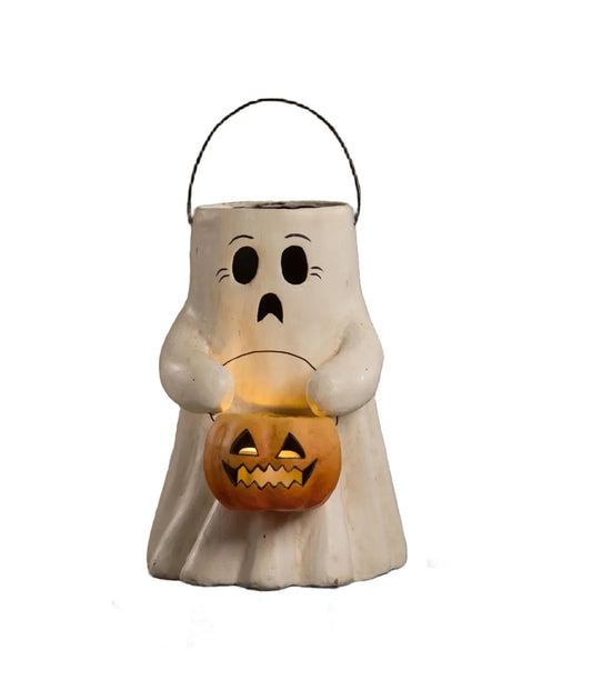 Scaredy Boo With Pumpkin Bucket Paper Mache Quirks!