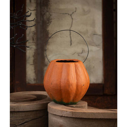 Scary Vintage Pumpkin Bucket Medium by Bethany Lowe Designs Quirks!