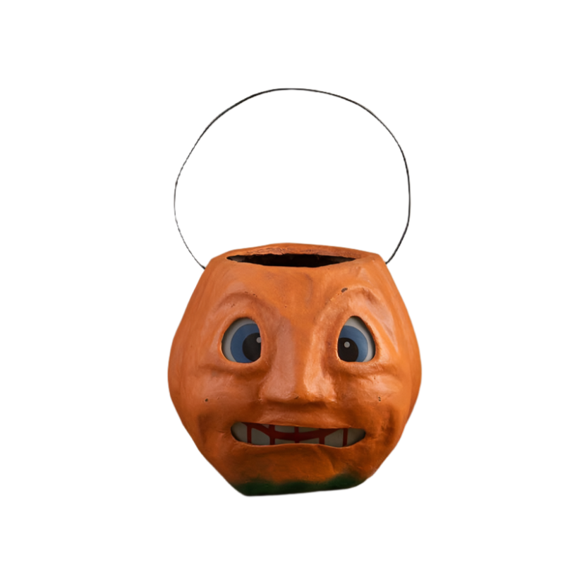 Scary Vintage Pumpkin Bucket Medium by Bethany Lowe Designs Quirks!