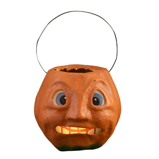 Scary Vintage Pumpkin Bucket Medium by Bethany Lowe Designs