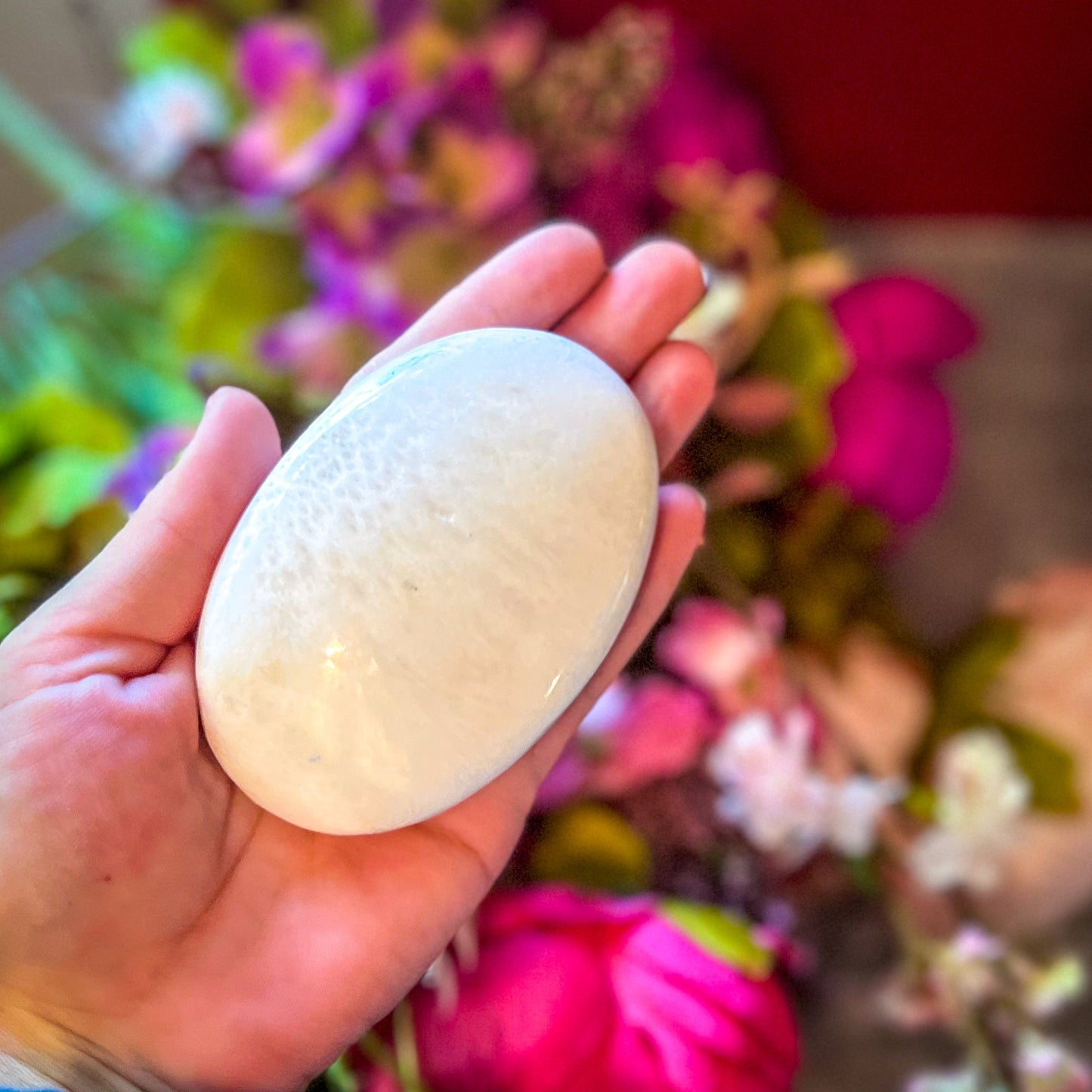 Scolecite Palmstones, Polished Scolecite