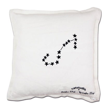 Scorpio Astrology Hand-Embroidered Pillow by Cat Studio Quirks!