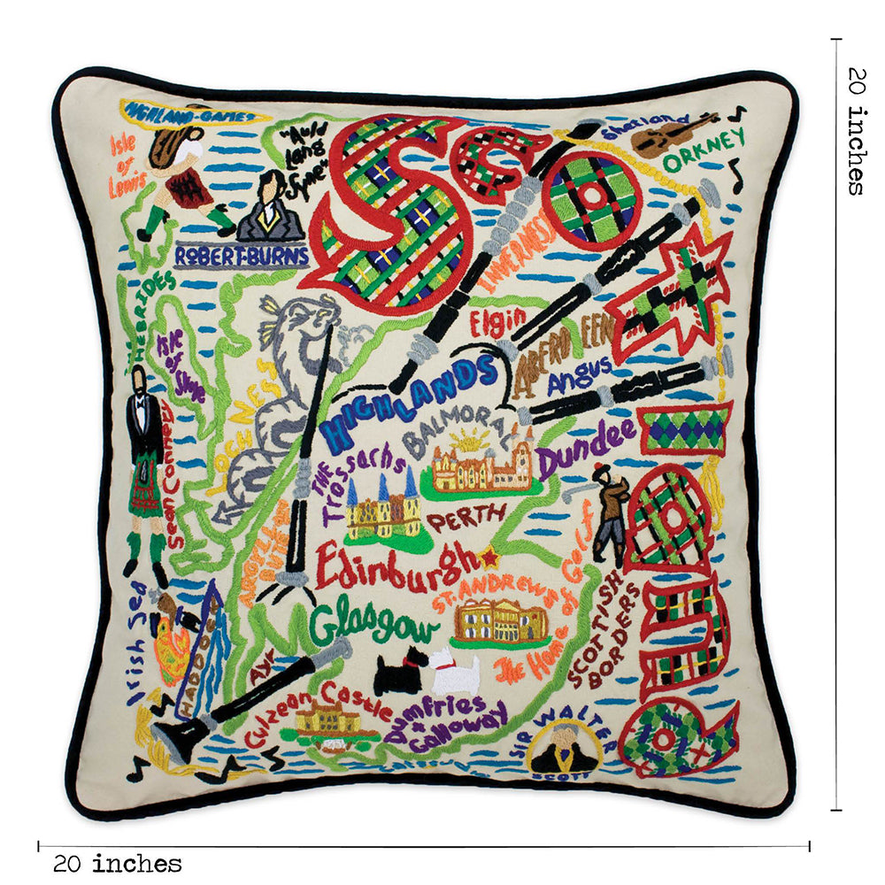 Scotland Hand-Embroidered Pillow Quirks!