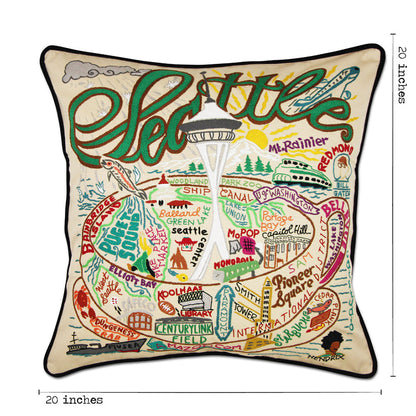 Seattle, WA Hand-Embroidered Pillow Quirks!