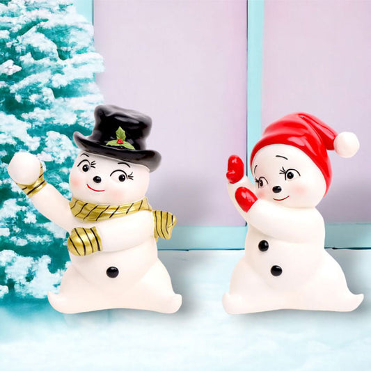 Set/2 Retro Snow Kids Playing by December Diamonds Quirks!