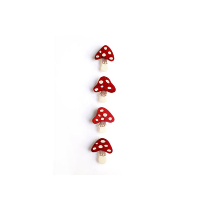 Set of 4 Mushroom Button Covers by Laliblue