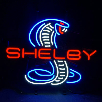 Red Shelby Auto Car Blue Cobra Neon Light Sign Neon Signs Land