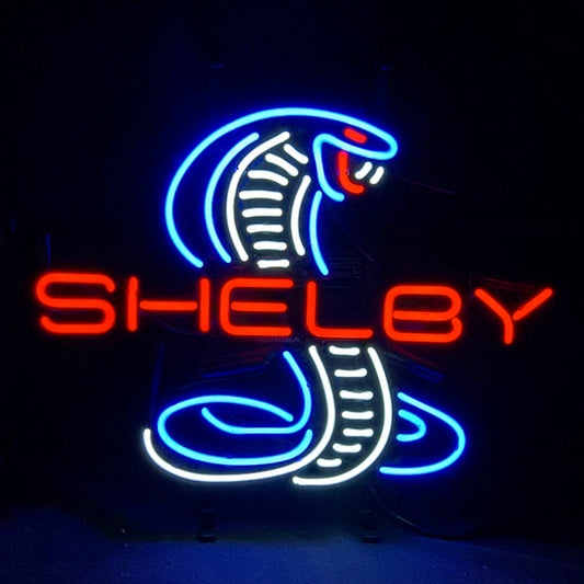 Red Shelby Auto Car Blue Cobra Neon Light Sign Neon Signs Land