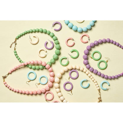 Shell Heavy Carve Bead Necklace by Splendette