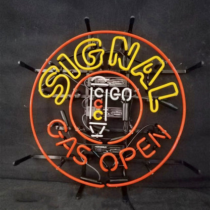 Signal Gas Open Neon Signs Light Neon Signs Land