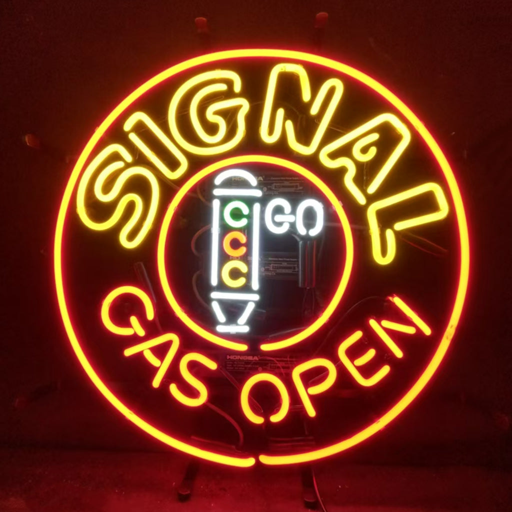 Signal Gas Open Neon Signs Light Neon Signs Land