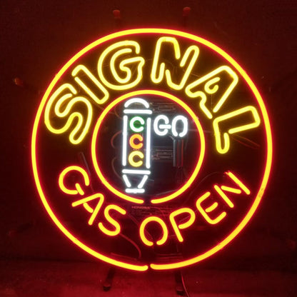 Signal Gas Open Neon Signs Light Neon Signs Land