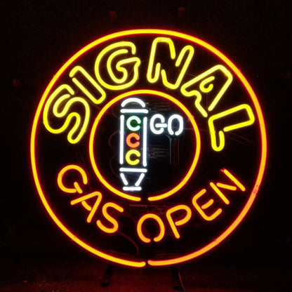 Signal Gas Open Neon Signs Light Neon Signs Land