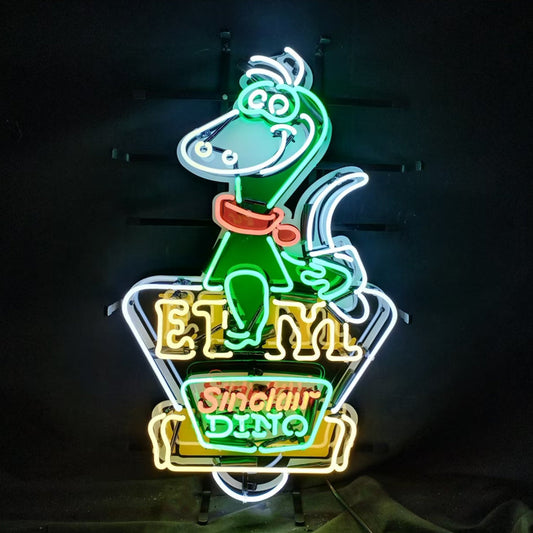 Sinclair Dino Gasoline Trade Mar Reg.US. Patent Off New York Neon Signs Light Neon Signs Land