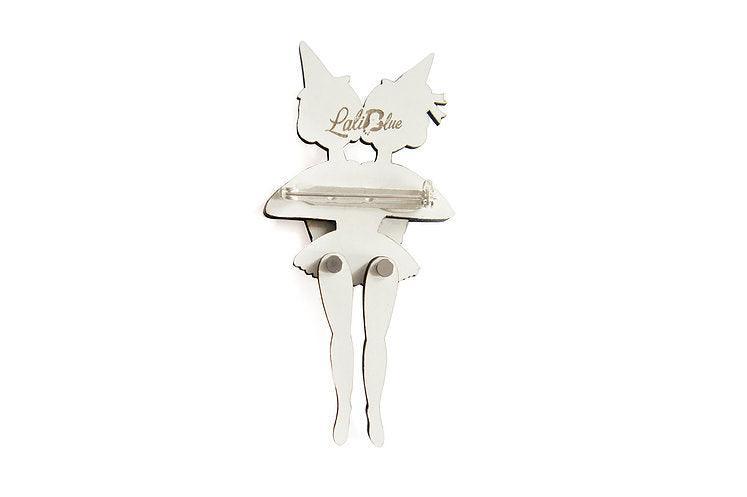 Sister Accordionists Circus Brooch by Laliblue