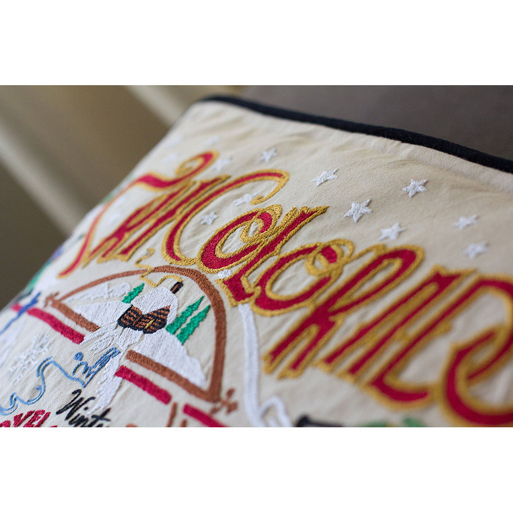 Ski Colorado Hand-Embroidered Pillow Quirks!