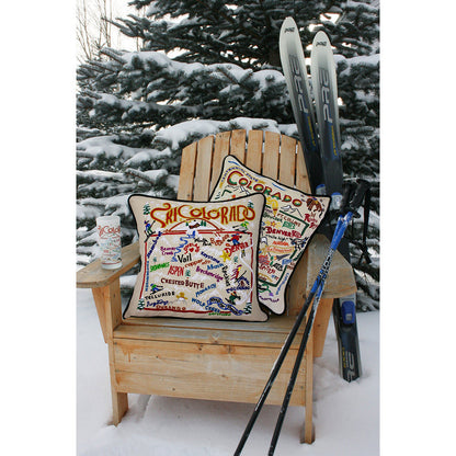 Ski Colorado Hand-Embroidered Pillow Quirks!
