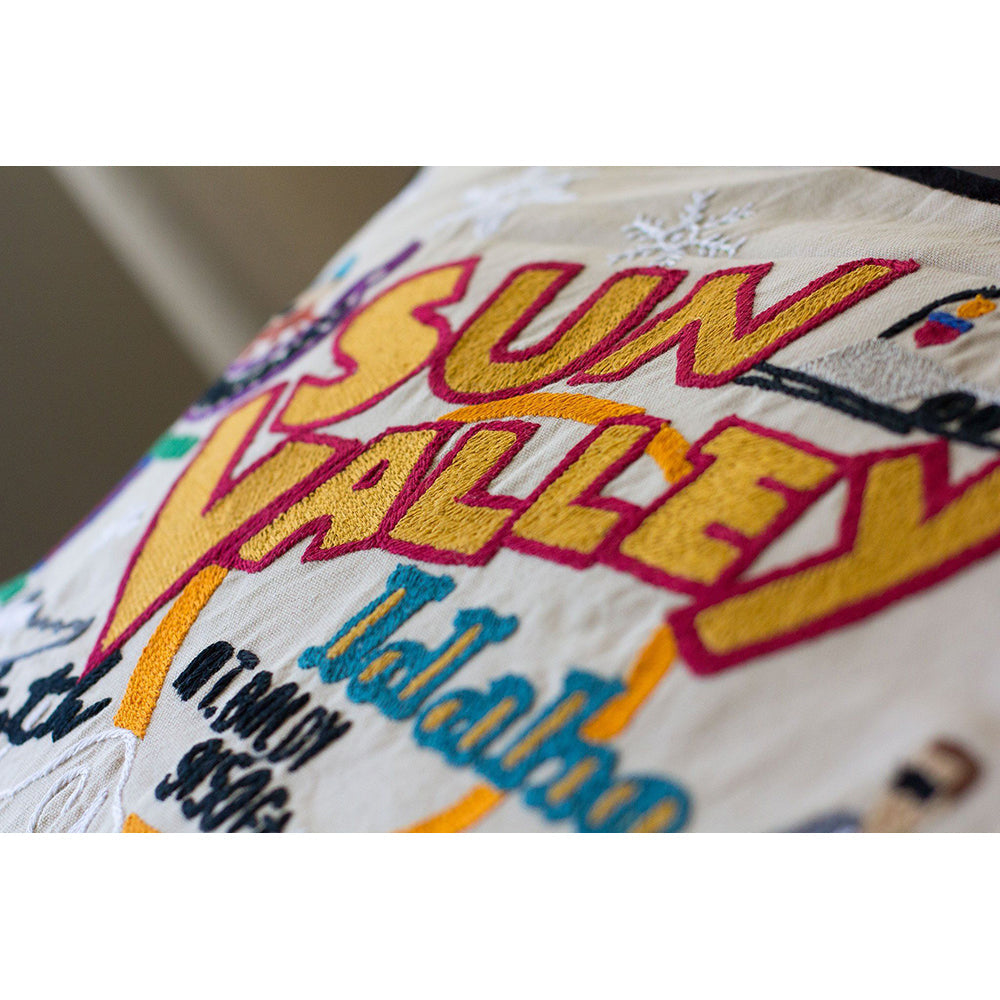Ski Sun Valley Hand-Embroidered Pillow Quirks!