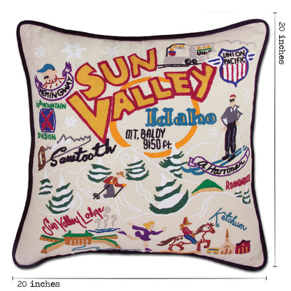 Ski Sun Valley Hand-Embroidered Pillow Quirks!