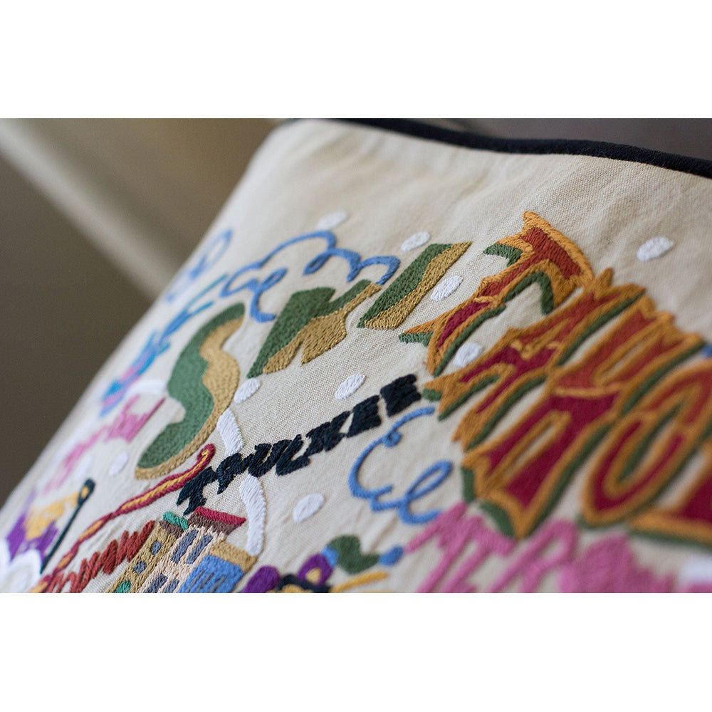 Ski Tahoe Hand-Embroidered Pillow Quirks!