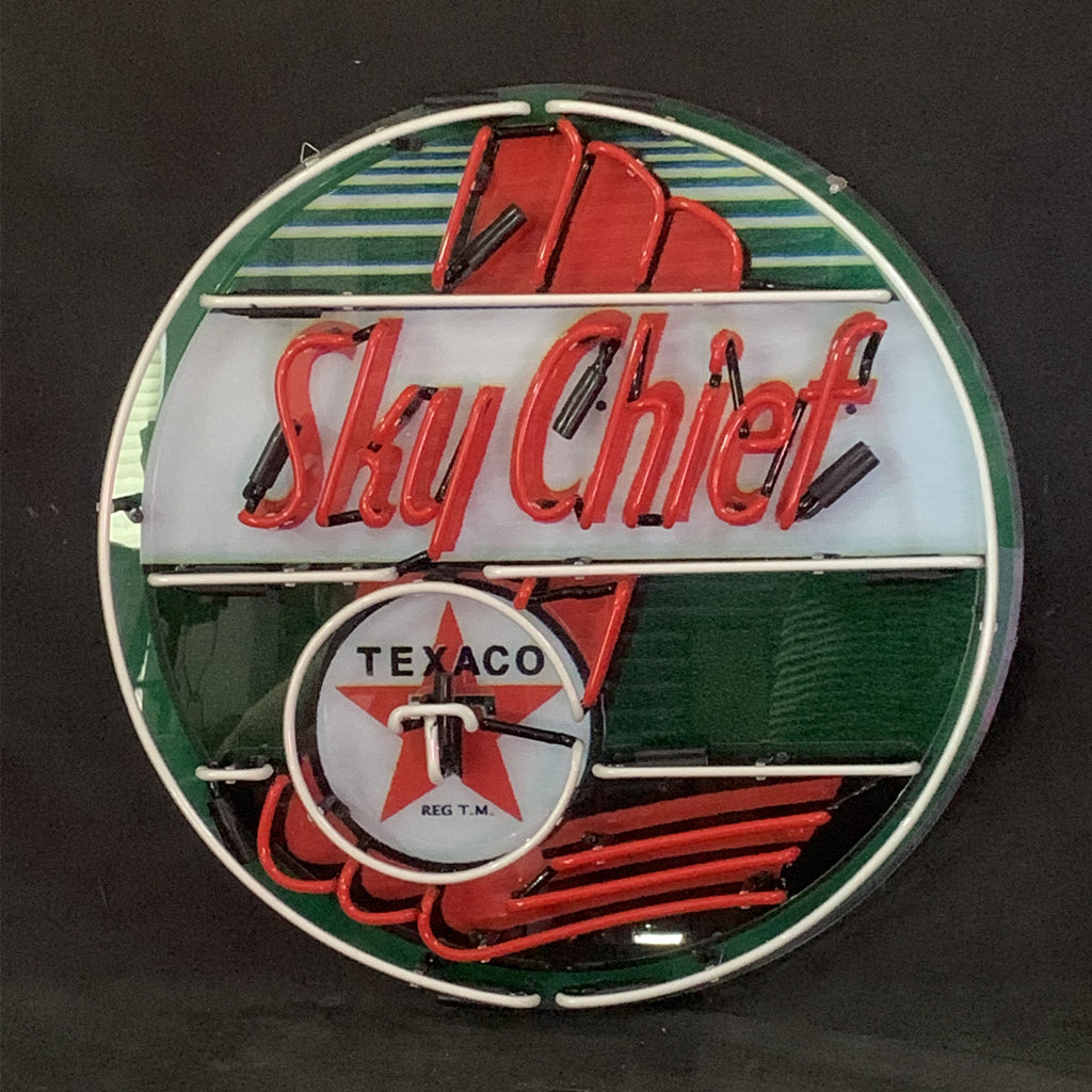 Sky Chief Texaco Gasoline Neon Signs Light Neon Signs Land