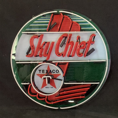 Sky Chief Texaco Gasoline Neon Signs Light Neon Signs Land
