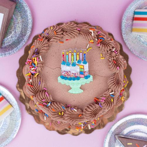 "Slice, Slice Baby" Birthday Cake Brooch by Lipstick & Chrome x Club Eggie Quirks!