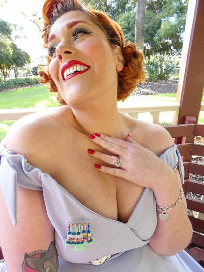 "Slice, Slice Baby" Birthday Cake Brooch by Lipstick & Chrome x Club Eggie Quirks!