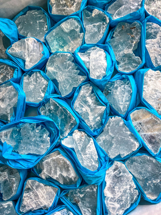 Small Fishtail Selenite Raw Specimens, Ethically Sourced Water Selenite