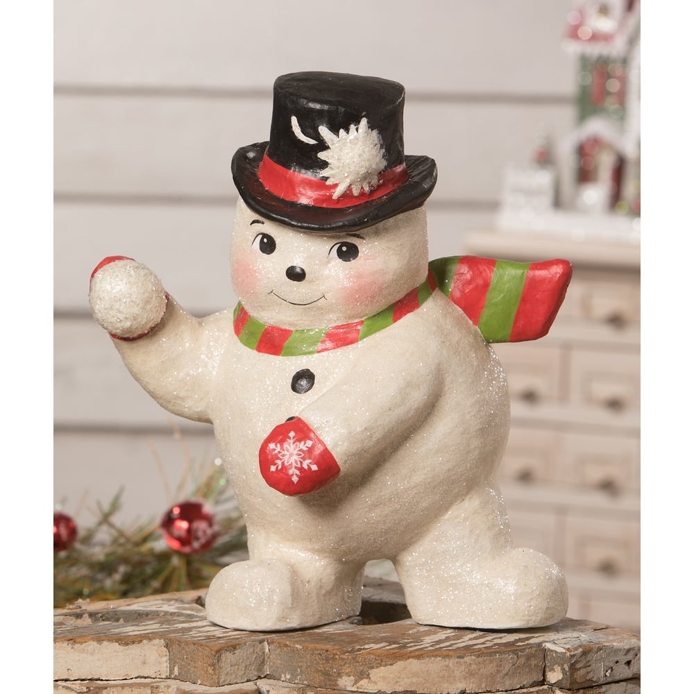 Snowball Fight Snowman by Bethany Lowe Designs Quirks!