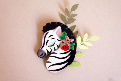 Solidarity Zebra Brooch by Laliblue