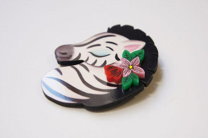 Solidarity Zebra Brooch by Laliblue