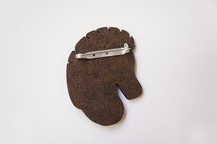 Solidarity Zebra Brooch by Laliblue